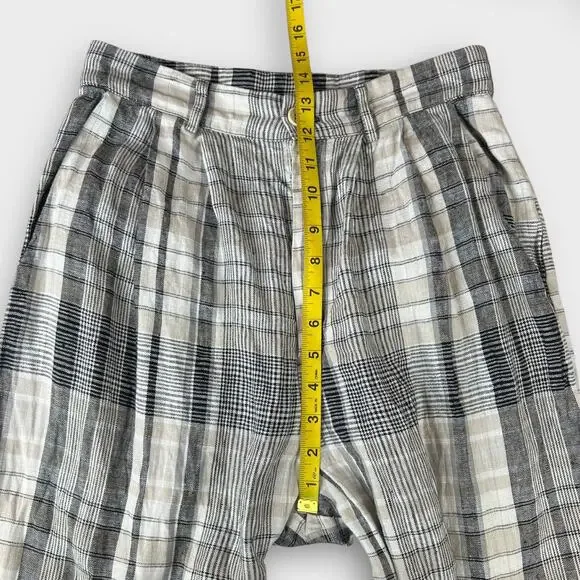 Reformation Vesta Linen Plaid Pant Chelsea Size 4 - Picture 8 of 8